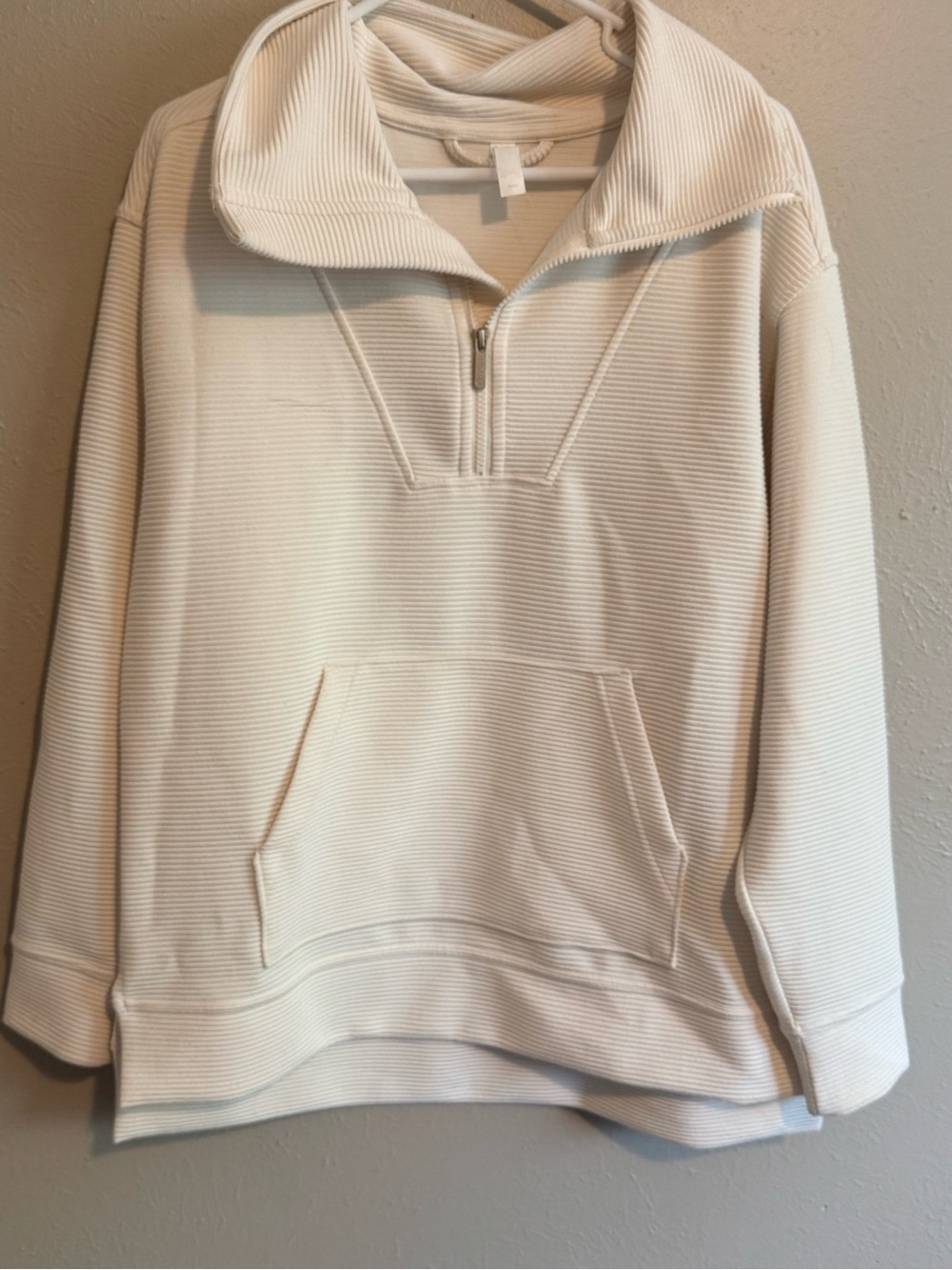 Women’s Zella oversized Half-Zip Pullover Sweater - Cream